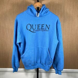 Russell Athletic Men's Queen Band Hooded Pullover Sweatshirt Blue Small